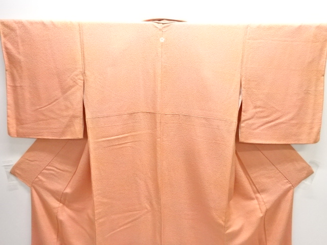  作家物　氷割れ模様織り出し暈し一つ紋色無地着物